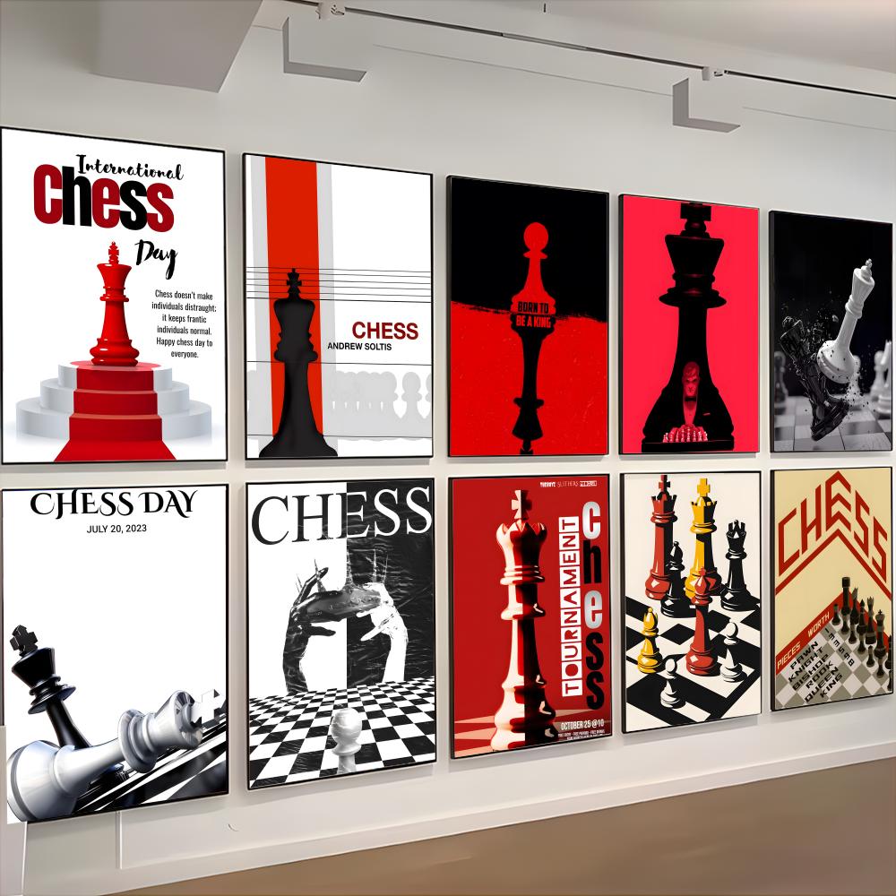 Board Game Cafe - Board Game Chess Poster Retro Kraft