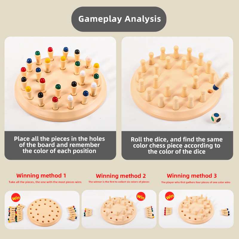 Wooden Memory Match Stick Ches – Board Game Oath Bewertung und Preis