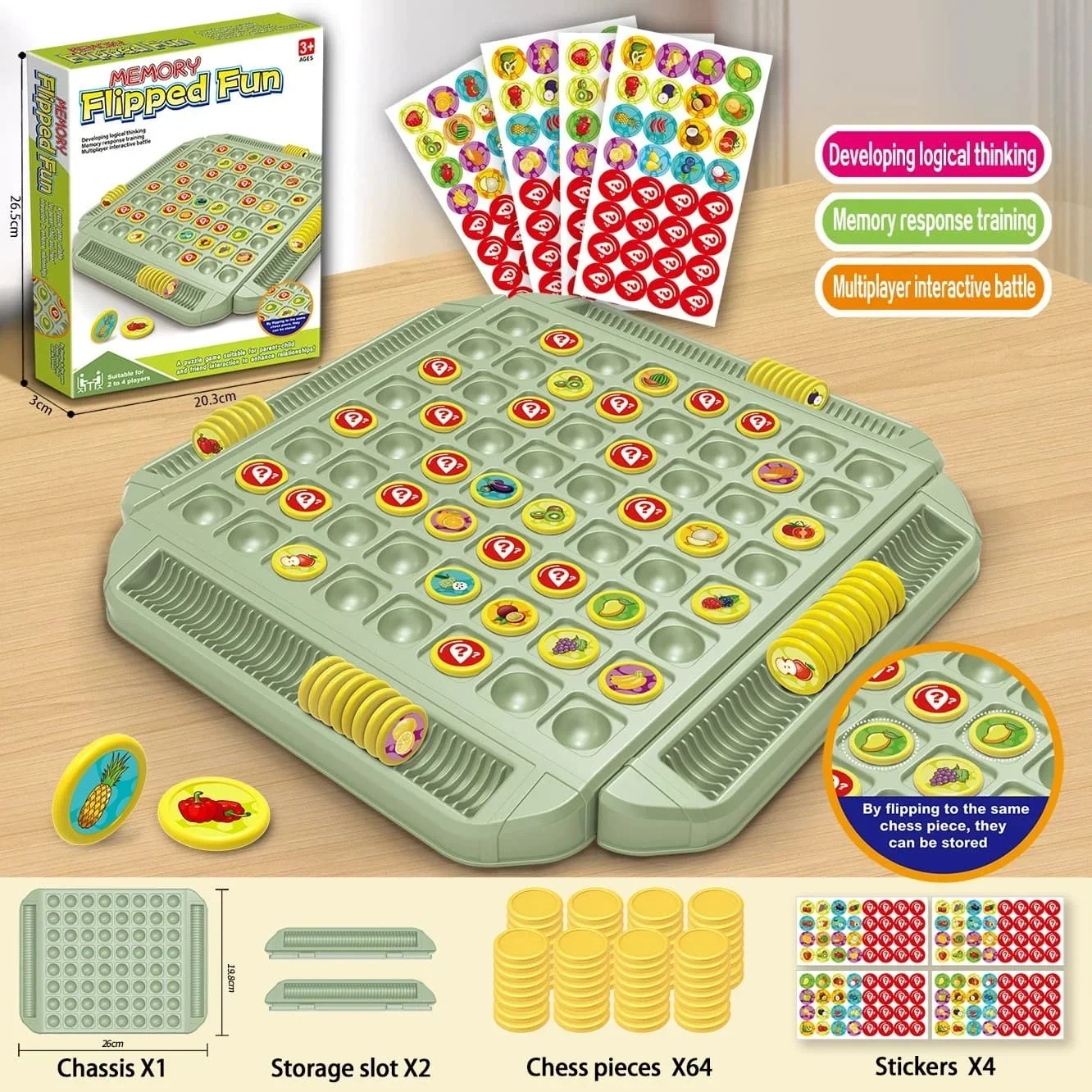 Fruit Flip Chess Memory Match  – Board Game Oath Bewertung und Preis