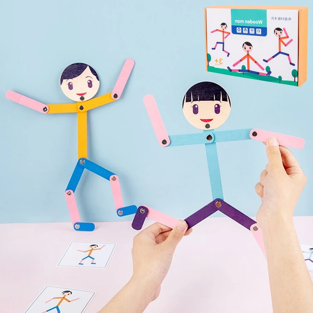 Sport Wooden Man Material DIY  – Board Game Word Bewertung und Preis