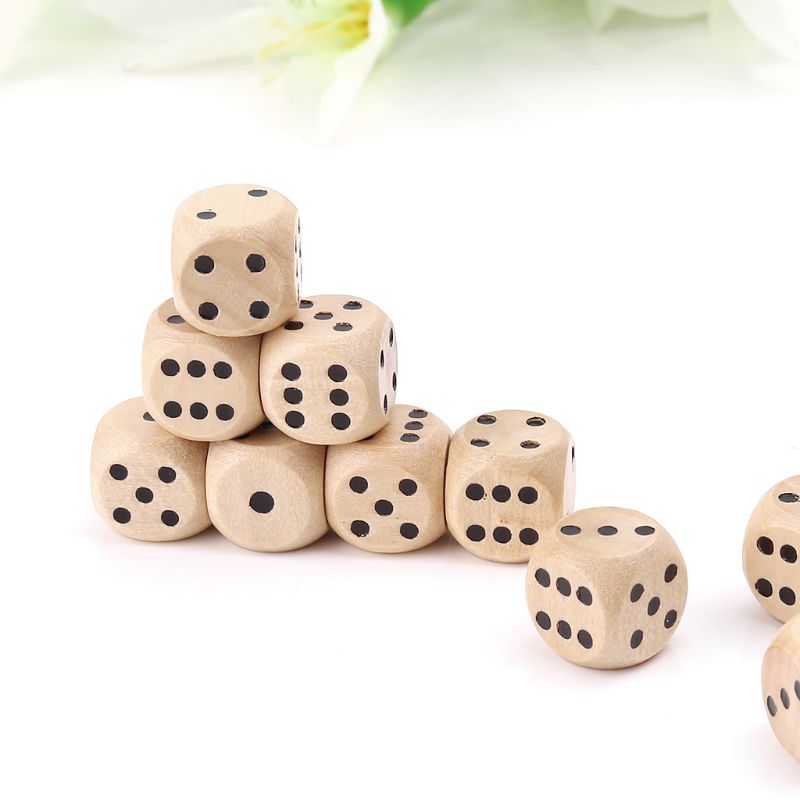 10Pcs Wooden 6 Sided D6 Faces  – Board Game Loop Bewertung und Preis